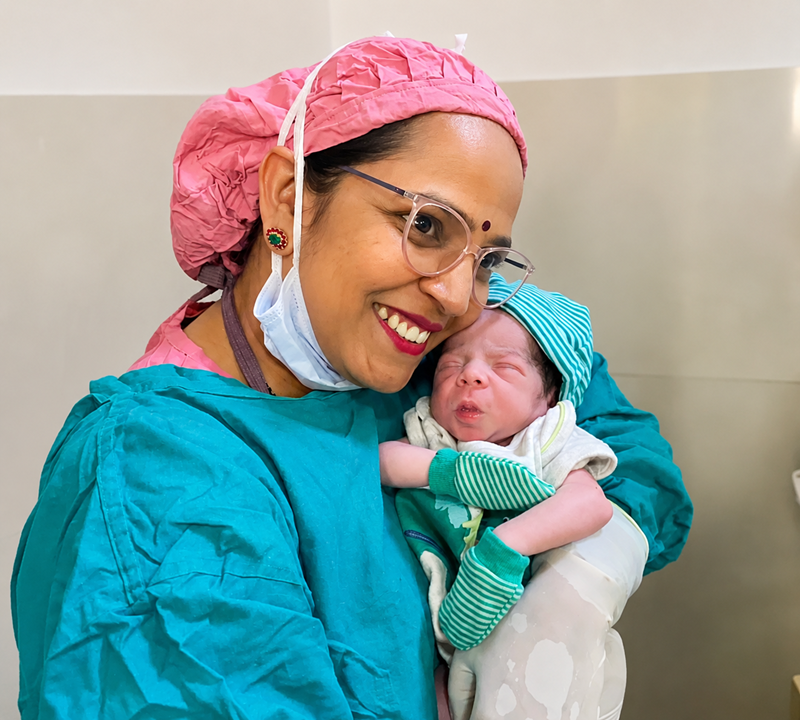 dr with baby